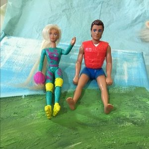 1974... 4” Rollerblader Barbie & Red Cross Ken